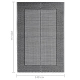 Outdoor Rug ARAKIL Black 140x200 cm PP
