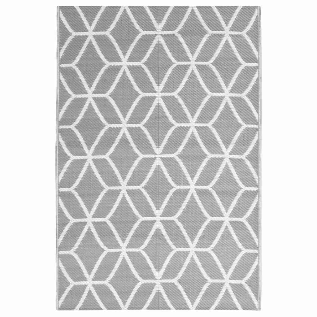 Outdoor Rug ARAKIL Grey 140x200 cm PP