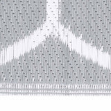 Outdoor Rug ARAKIL Grey 140x200 cm PP - Side View