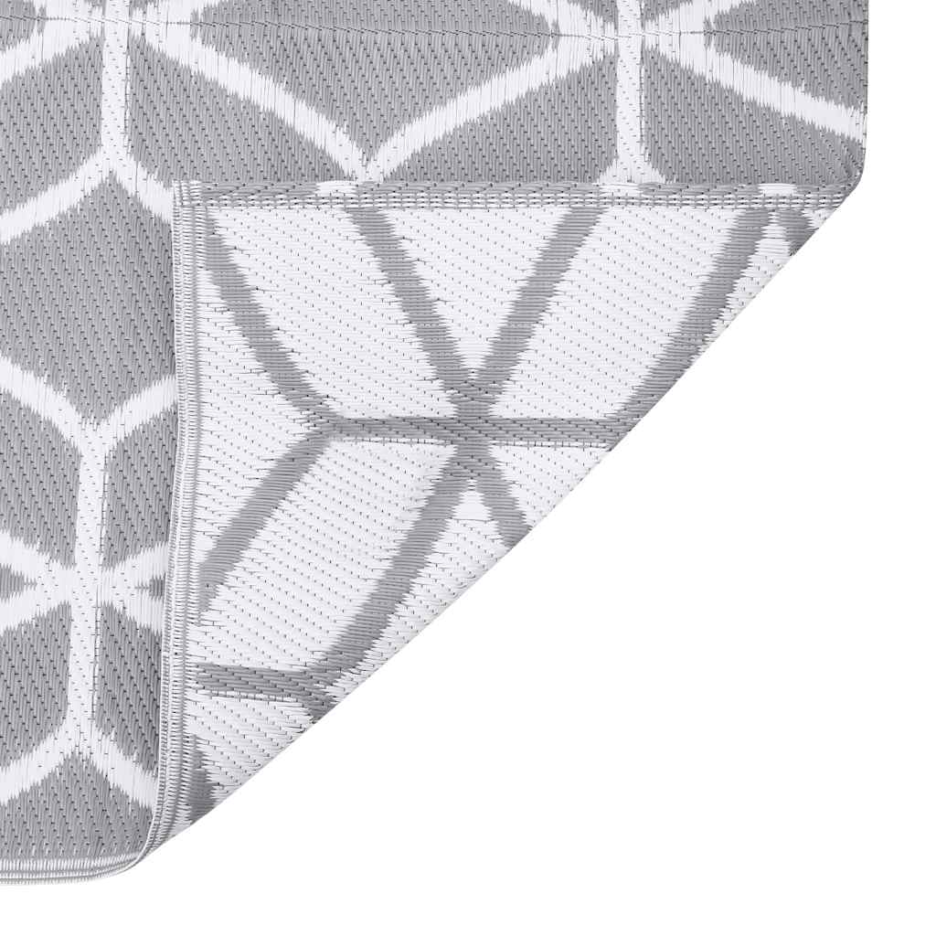 Outdoor Rug ARAKIL Grey 140x200 cm PP