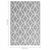 Outdoor Rug ARAKIL Grey 140x200 cm PP