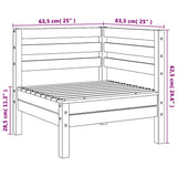 Garden Corner Sofa Solid Pinewood - 45-Degree Angle