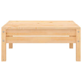 Garden Footstool Solid Pinewood - Front View