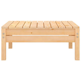 Garden Footstool Solid Pinewood - Side View