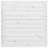 Garden Footstool White Solid Pinewood - Top-Down View