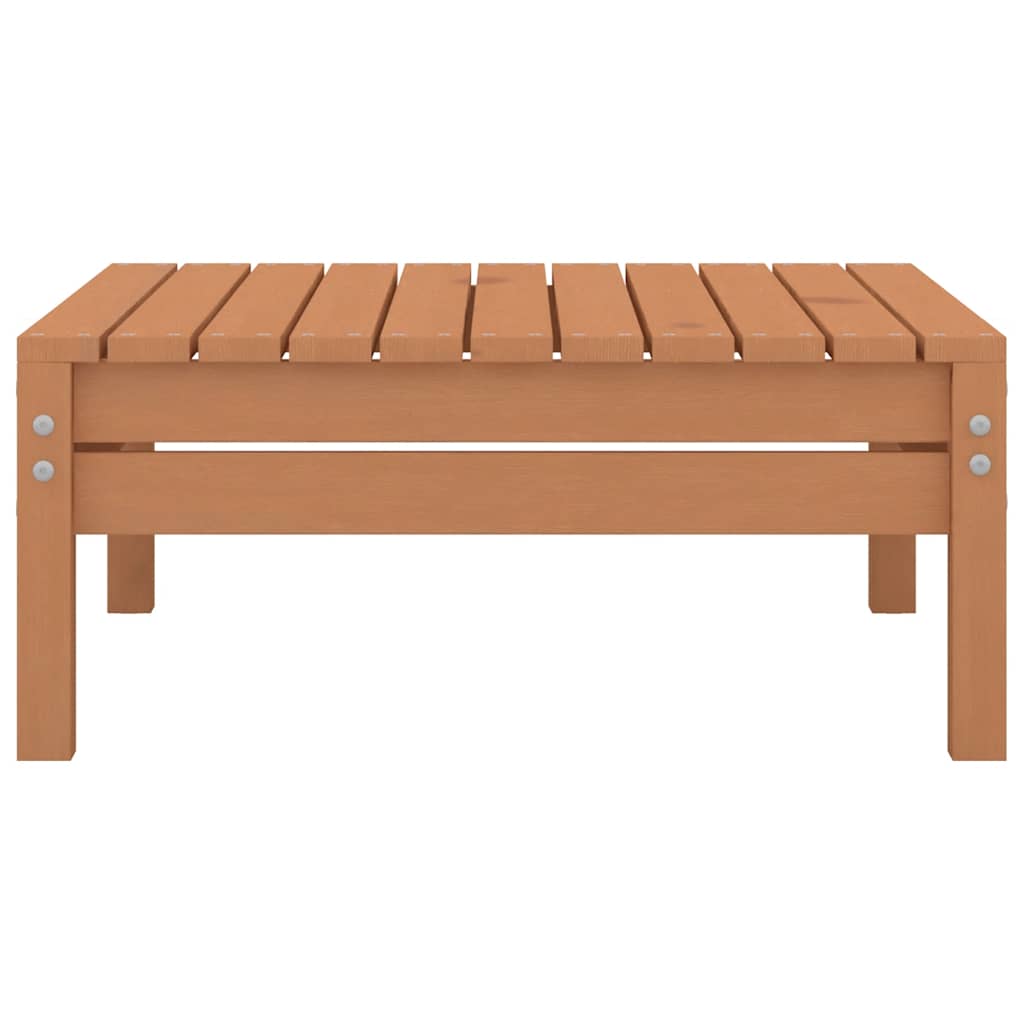 Garden Footstool Honey Brown Solid Pinewood