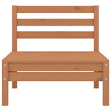 Garden Middle Sofas 4 pcs Honey Brown Solid Pinewood
