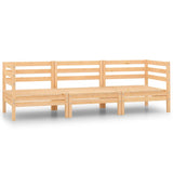 3 Piece Garden Lounge Set Solid Pinewood