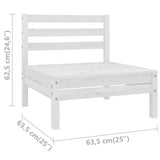 3 Piece Garden Lounge Set Solid Pinewood White - Extra Image