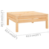 3 Piece Garden Lounge Set Solid Pinewood