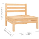 3 Piece Garden Lounge Set Solid Pinewood - Extra Image