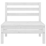 3 Piece Garden Lounge Set Solid Pinewood White
