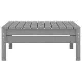 3 Piece Garden Lounge Set Solid Pinewood Grey - Low Angle