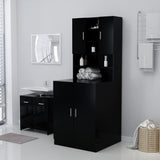Washing Machine Cabinet Black - Side View