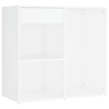 LED Dressing Table with Cabinet White Engineered Wood - Extra Image