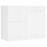 LED Dressing Table with 2 Cabinets White Engineered Wood - Extra Image