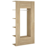 Hallway Cabinets 2 pcs Sonoma Oak Engineered Wood - Front View
