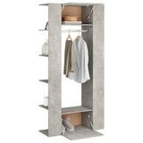 Hallway Cabinets 2 pcs Concrete Grey Engineered Wood - 45-Degree Angle