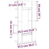 Hallway Cabinets 2 pcs Concrete Grey Engineered Wood - Extra Image