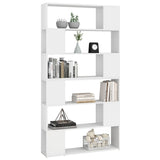 Book Cabinet Room Divider White 100x24x188 cm - Top-Down View