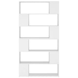 Book Cabinet Room Divider White 100x24x188 cm - 45-Degree Angle