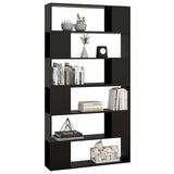 Book Cabinet Room Divider Black 100x24x188 cm - Top-Down View