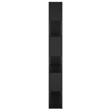 Book Cabinet Room Divider Black 100x24x188 cm - Rear View