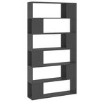 Book Cabinet Room Divider Grey 100x24x188 cm