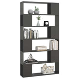 Book Cabinet Room Divider Grey 100x24x188 cm - Top-Down View