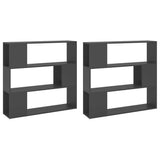 Book Cabinet Room Divider Grey 100x24x188 cm