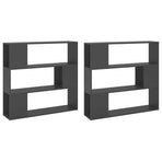 Book Cabinet Room Divider Grey 100x24x188 cm