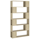Book Cabinet Room Divider Sonoma Oak 100x24x188 cm - Front View