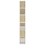 Book Cabinet Room Divider White and Sonoma Oak 100x24x188 cm
