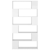 Book Cabinet Room Divider High Gloss White 100x24x188 cm - 45-Degree Angle