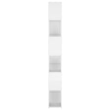 Book Cabinet Room Divider High Gloss White 100x24x188 cm - Rear View