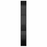 Book Cabinet Room Divider High Gloss Black 100x24x188 cm - Rear View
