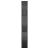 Book Cabinet Room Divider High Gloss Grey 100x24x188 cm