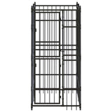 Outdoor Dog Kennel Steel 1.84 m?