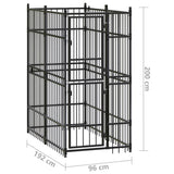 Outdoor Dog Kennel Steel 1.84 m?