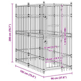 Outdoor Dog Kennel Steel 1.84 m?