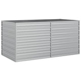 Garden Raised Bed 160x80x77 cm Galvanized Steel Silver