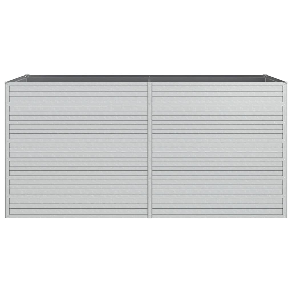 Garden Raised Bed 160x80x77 cm Galvanized Steel Silver