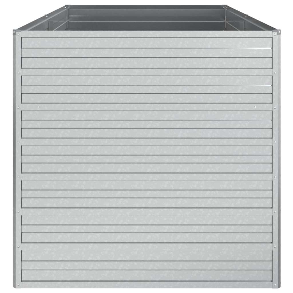 Garden Raised Bed 160x80x77 cm Galvanized Steel Silver