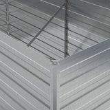 Garden Raised Bed 160x80x77 cm Galvanized Steel Silver