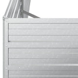 Garden Raised Bed 160x80x77 cm Galvanized Steel Silver