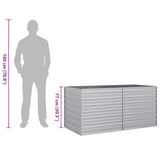 Garden Raised Bed 160x80x77 cm Galvanized Steel Silver