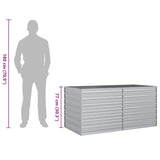 Garden Raised Bed 160x80x77 cm Galvanized Steel Silver - Extra Image