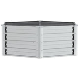 Garden Raised Bed 129x45 cm Galvanized Steel Silver