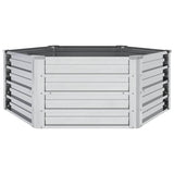 Garden Raised Bed 129x45 cm Galvanized Steel Silver