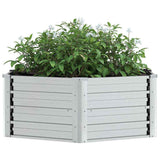 Garden Raised Bed 129x45 cm Galvanized Steel Silver